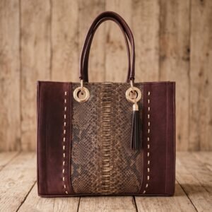 BOLSO DAMA OJILLO PITON CAFE
