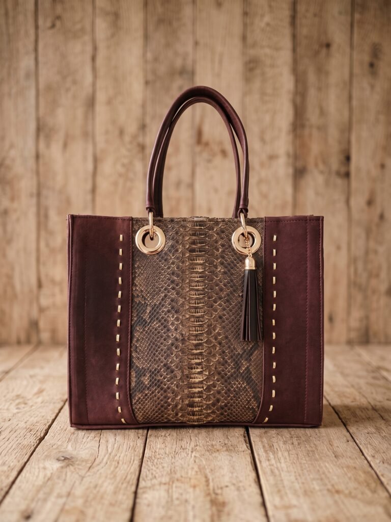 BOLSO DAMA OJILLO PITON CAFE